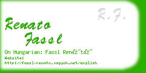 renato fassl business card